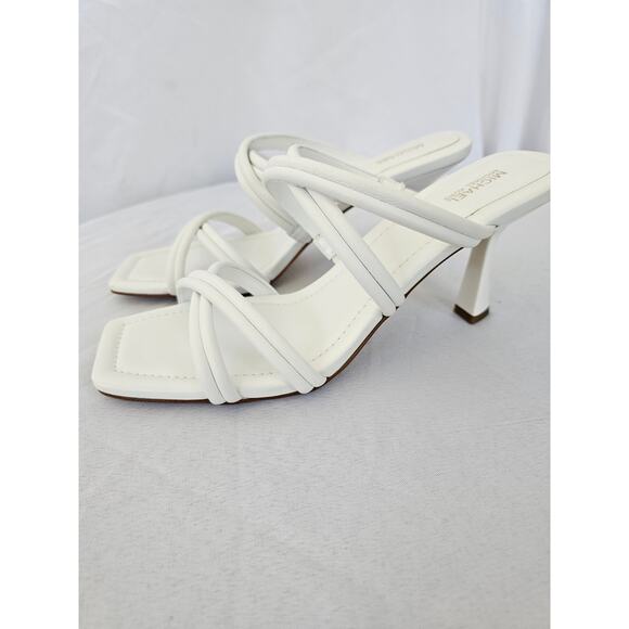 MICHAEL MICHAEL KORS Corrine Leather Sandals Optic White Size 9.5M NWT - Picture 5 of 6